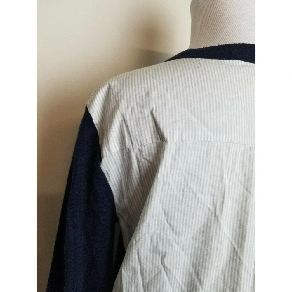 J.Crew Sweater M Blue Merino Wool‎ Navy